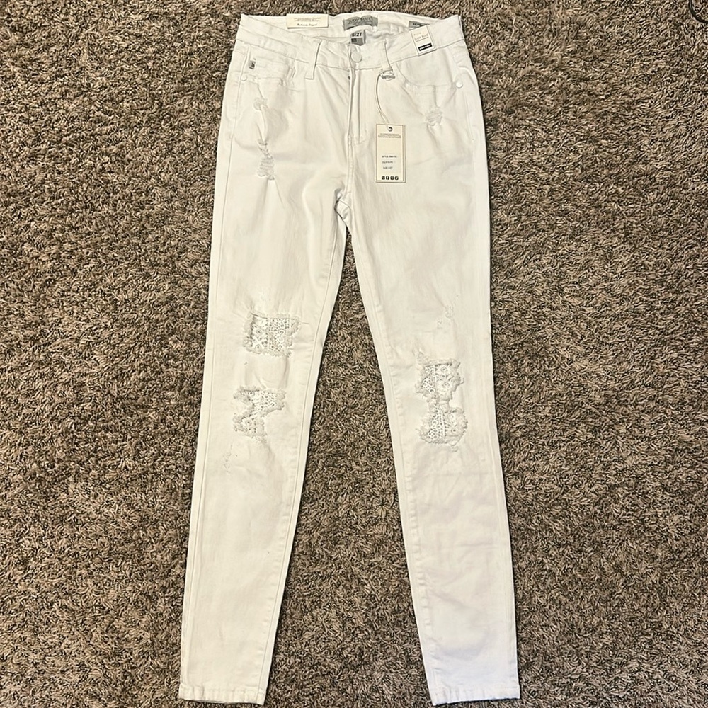 Judy Blue Women's White Skinny Jeans
